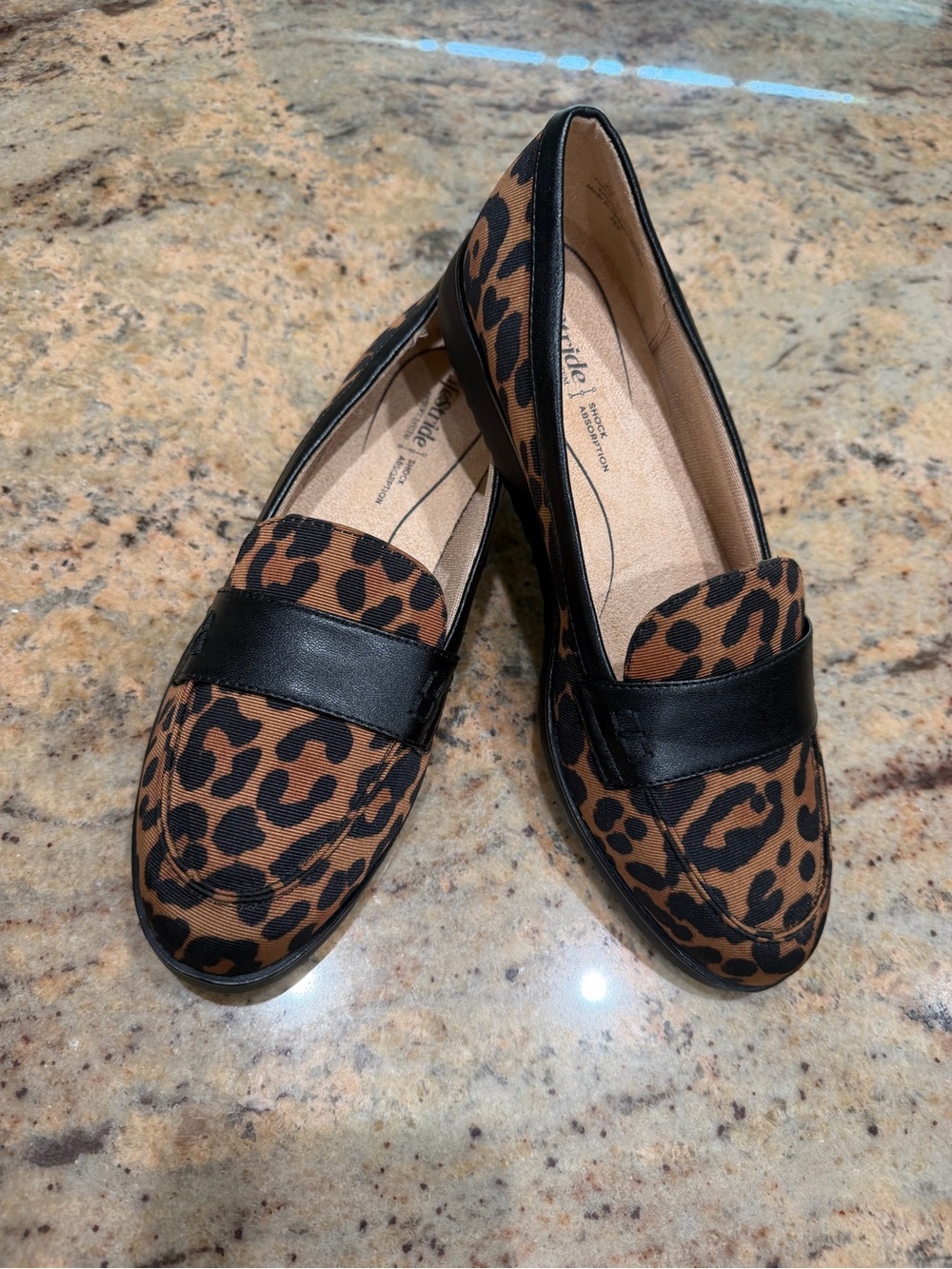 Life Stride Leopard-Print Penny Loafers - Brown/Black